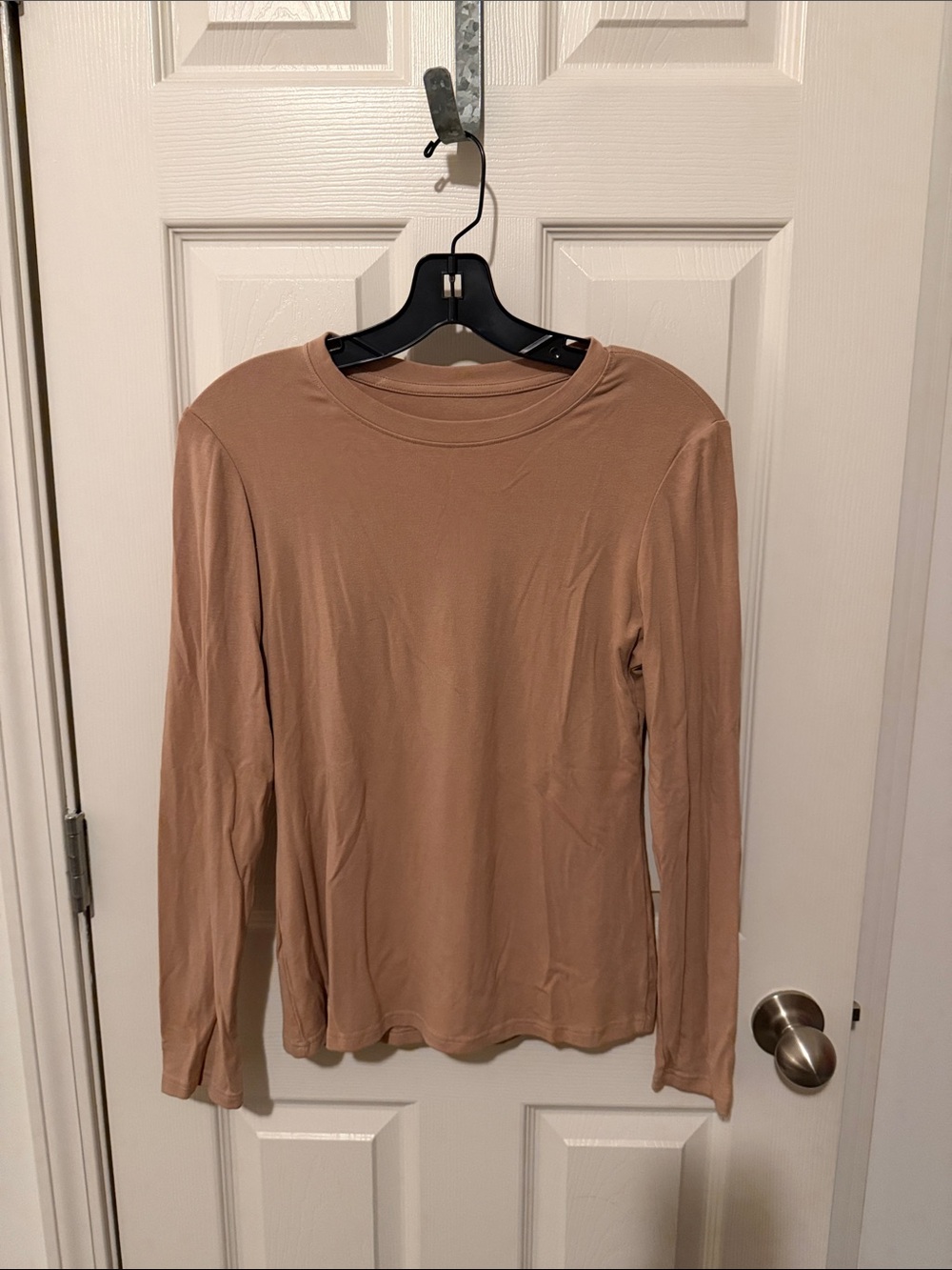 Bundle of 4: 
Amazon Women’s Long Sleeve Crew Neck Top - Light Brown